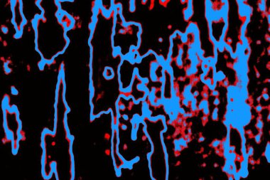 Kırmızı ve mavi renkli grungy duvar, desenli arka plan