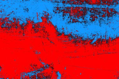 Soyut grunge arkaplanı. Monokrom dokusu. Mavi ve kırmızı desenli arkaplan