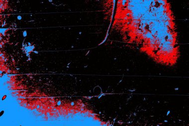 Kırmızı ve mavi renkli grungy duvar, desenli arka plan