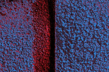 Kırmızı ve mavi renkli grungy duvar, desenli arka plan