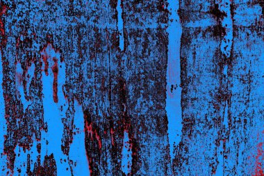 Kırmızı ve mavi renkli grungy duvar, desenli arka plan