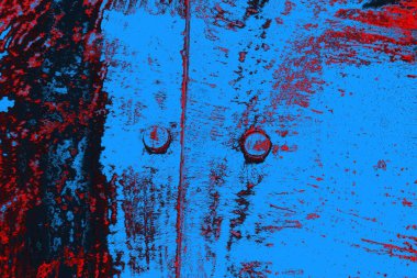 Kırmızı ve mavi renkli grungy duvar, desenli arka plan