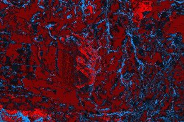 Kırmızı ve mavi renkli grungy duvar, desenli arka plan