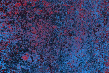 Kırmızı ve mavi renkli grungy duvar, desenli arka plan