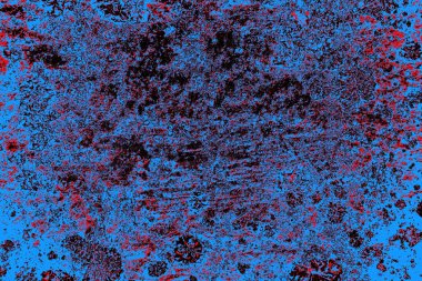 Kırmızı ve mavi renkli grungy duvar, desenli arka plan