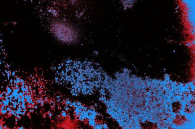 Kırmızı ve mavi renkli grungy duvar, desenli arka plan