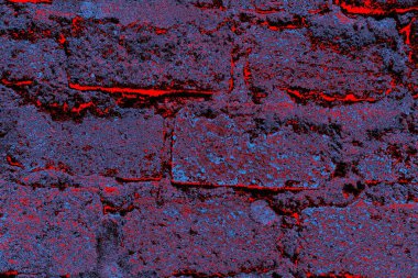 Arka plandaki eski tuğla duvar