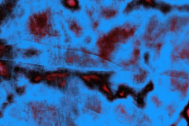 Kırmızı ve mavi renkli grungy duvar, desenli arka plan