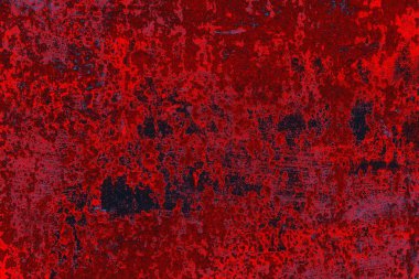 Kırmızı ve mavi renkli grungy duvar, desenli arka plan