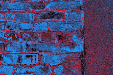 Eski model tuğla duvarın arka planı