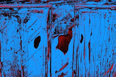 Kırmızı ve mavi renkli grungy duvar, desenli arka plan