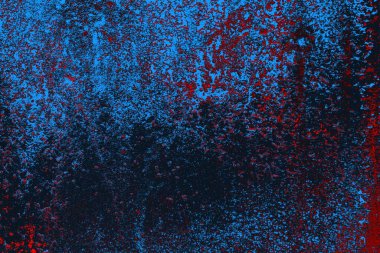 Kırmızı ve mavi renkli grungy duvar, desenli arka plan