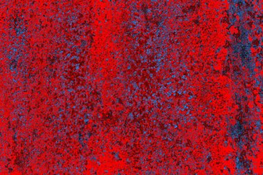 Kırmızı ve mavi renkli grungy duvar, desenli arka plan