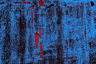 Kırmızı ve mavi renkli grungy duvar, desenli arka plan