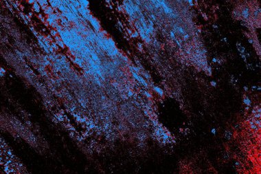 Kırmızı ve mavi renkli grungy duvar, desenli arka plan