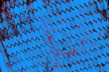 Kırmızı ve mavi renkli grungy duvar, desenli arka plan