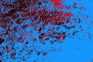 Kırmızı ve mavi renkli grungy duvar, desenli arka plan