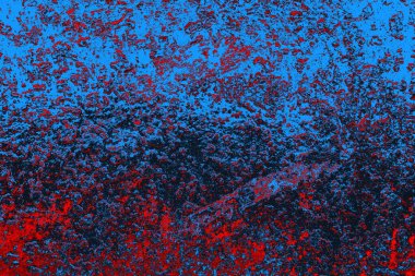 Kırmızı ve mavi renkli grungy duvar, desenli arka plan