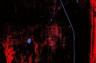 Kırmızı ve mavi renkli grungy duvar, desenli arka plan