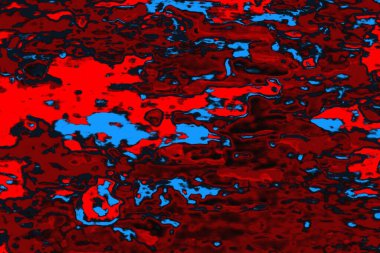 Kırmızı ve mavi renkli grungy duvar, desenli arka plan