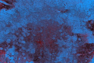 Kırmızı ve mavi renkli grungy duvar, desenli arka plan