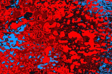 Kırmızı ve mavi renkli grungy duvar, desenli arka plan