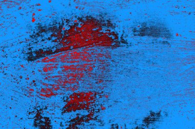 Kırmızı ve mavi renkli grungy duvar, desenli arka plan