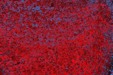 Kırmızı ve mavi renkli grungy duvar, desenli arka plan