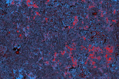 Kırmızı ve mavi renkli grungy duvar, desenli arka plan