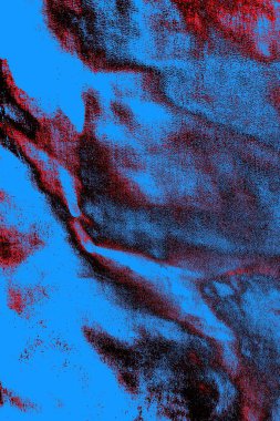 Kırmızı ve mavi renkli grungy duvar, desenli arka plan