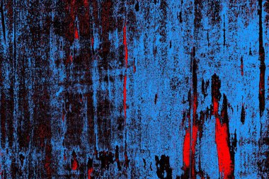 Kırmızı ve mavi renkli grungy duvar, desenli arka plan