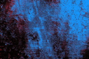 Kırmızı ve mavi renkli grungy duvar, desenli arka plan