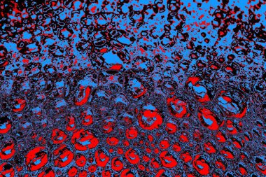 Kırmızı ve mavi renkli grungy duvar, desenli arka plan