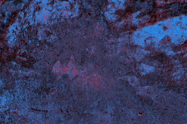 Kırmızı ve mavi renkli grungy duvar, desenli arka plan