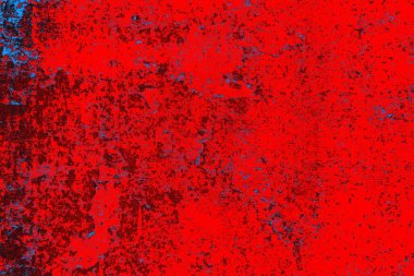 Kırmızı ve mavi renkli grungy duvar, desenli arka plan