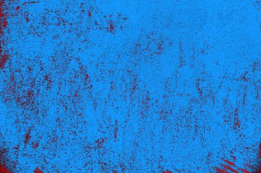 Kırmızı ve mavi renkli grungy duvar, desenli arka plan