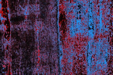 Kırmızı ve mavi renkli grungy duvar, desenli arka plan