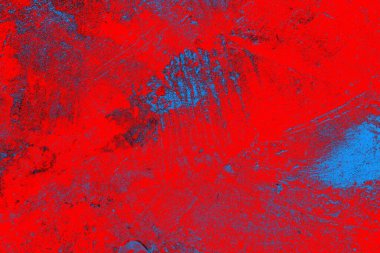 Soyut grunge arkaplanı. Monokrom dokusu. Mavi ve kırmızı desenli arkaplan