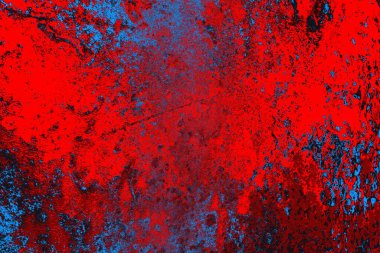 Soyut grunge arkaplanı. Monokrom dokusu. Mavi ve kırmızı desenli arkaplan