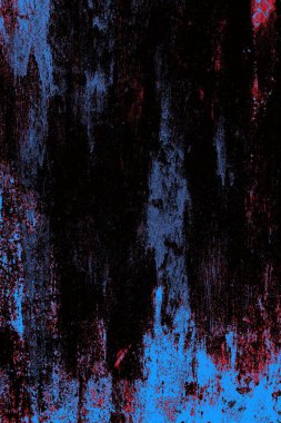 Kırmızı ve mavi renkli grungy duvar, desenli arka plan