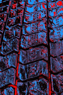 Boyalı araba lastiği yakın çekim dokusu arka planı