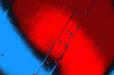 Kırmızı ve mavi renkli grungy duvar, desenli arka plan