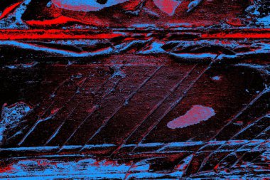 Kırmızı ve mavi renkli grungy duvar, desenli arka plan