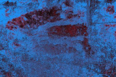 Kırmızı ve mavi renkli grungy duvar, desenli arka plan