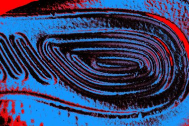 Kırmızı ve mavi renkli grungy duvar, desenli arka plan