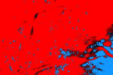 Kırmızı ve mavi renkli grungy duvar, desenli arka plan