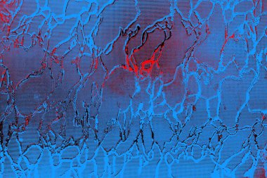 Kırmızı ve mavi renkli grungy duvar, desenli arka plan