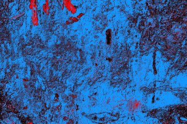 Kırmızı ve mavi renkli grungy duvar, desenli arka plan