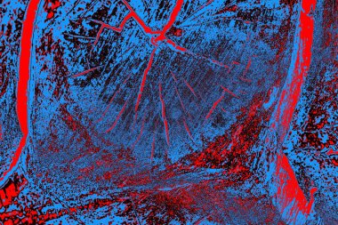 Kırmızı ve mavi renkli grungy duvar, desenli arka plan