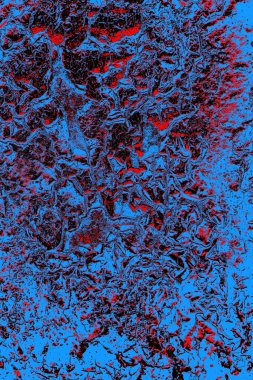 Kırmızı ve mavi renkli grungy duvar, desenli arka plan